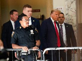 Former President Donald Trump Appears In Court For The Third Day Of His Of Civil Fraud Trial