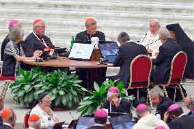 16th General Assembly Of The Synod Of Bishops In The Paul VI Hall At The Vatican On October 4, 2023.