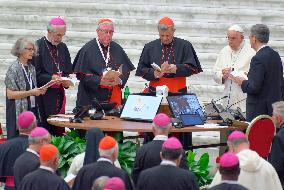 16th General Assembly Of The Synod Of Bishops In The Paul VI Hall At The Vatican On October 4, 2023.