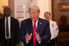 Trump Back In Court For 3rd Day - NYC