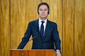 President Of Brazil, Luiz Inácio Lula Da Silva, Receives Prime Minister Of The Netherlands, Mark Rutte.