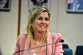 Brazilian Economy Minister Fernando Haddad Receives The Queen Of The Netherlands, Máxima Zorreguieta Cerrut.