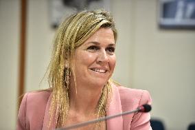 Brazilian Economy Minister Fernando Haddad Receives The Queen Of The Netherlands, Máxima Zorreguieta Cerrut.