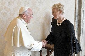 Pope Francis Meets Cindy McCain (WFP) - Vatican