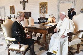 Pope Francis Meets Cindy McCain (WFP) - Vatican