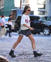 Sistine Stallone Steps Out - NYC