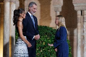 Royals Host An Official Diner At The Alhambra - Granada