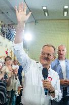 Donald Tusk Holds A Campaign Rally - Poland