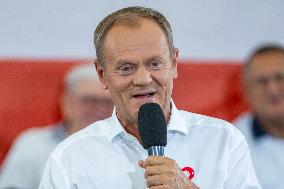 Donald Tusk Holds A Campaign Rally - Poland