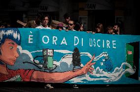 Young Climate Activists Rally In Fridays For The Future In Rome