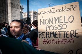 Young Climate Activists Rally In Fridays For The Future In Rome