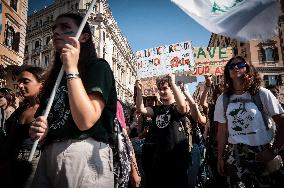 Young Climate Activists Rally In Fridays For The Future In Rome