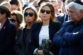 Funeral Of French Journalist Jean-Pierre Elkabbach - Paris