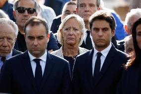 Funeral Of French Journalist Jean-Pierre Elkabbach - Paris