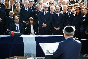 Funeral Of French Journalist Jean-Pierre Elkabbach - Paris