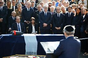 Funeral Of French Journalist Jean-Pierre Elkabbach - Paris