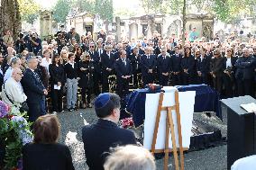 Funeral Of French Journalist Jean-Pierre Elkabbach - Paris