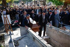 Funeral Of French Journalist Jean-Pierre Elkabbach - Paris