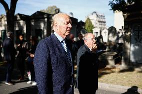 Funeral of French Journalist Jean-Pierre Elkabbach - Paris