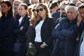 Funeral Of French Journalist Jean-Pierre Elkabbach - Paris