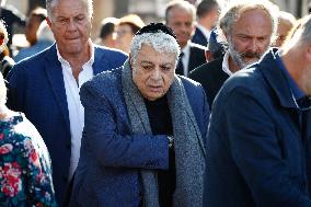 Funeral Of French Journalist Jean-Pierre Elkabbach - Paris