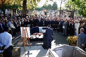 Funeral of French Journalist Jean-Pierre Elkabbach - Paris