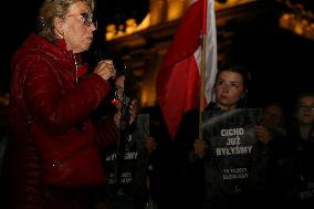 Protest 'We Have Already Been Quiet' In Krakow