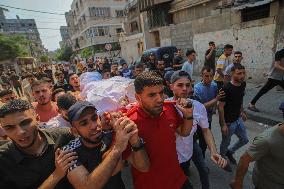 Funeral of the two Palestinians killed in the last infiltration into Israel