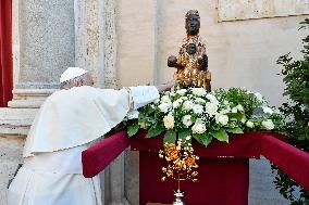 Pope Francis receives members of the Brotherhood of the Mother of God of Montserrat