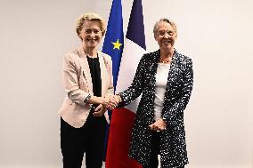 Elisabeth Borne And Ursula Von Der Leyen Meeting - Bordeaux
