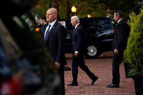 Joe Biden attends a church service - Washington