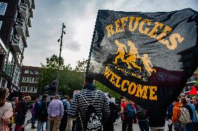 'Treat Migration As A Human Right' Demonstration Held In Nijmegen.