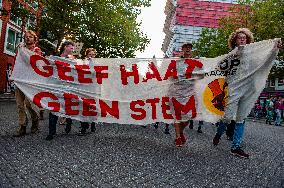 'Treat Migration As A Human Right' Demonstration Held In Nijmegen.