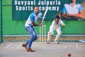 Indian Cricketer Shikhar Dhawan In Jaipur