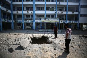 Israeli Airstrike Flattens UNRWA School In Gaza City