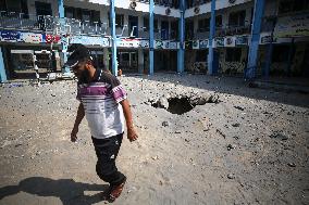 Israeli Airstrike Flattens UNRWA School In Gaza City