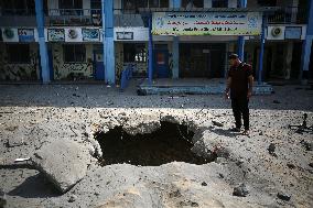 Israeli Airstrike Flattens UNRWA School In Gaza City