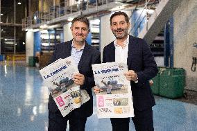 Exclusive - La Tribune Directors At Printing process of La Tribune Dimanche - Tremblay-en-France