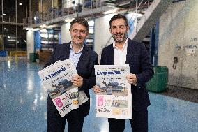 Exclusive - La Tribune Directors At Printing process of La Tribune Dimanche - Tremblay-en-France