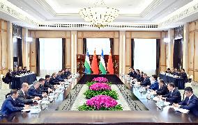 CHINA-ZHEJIANG-HANGZHOU-LI QIANG-UZBEK PM-MEETING (CN)
