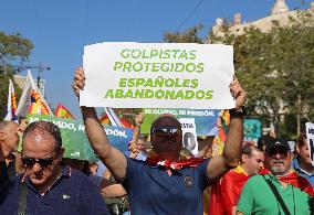 Demonstration against the amnesty and the right to self-determination in Barcelona