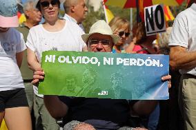 Demonstration against the amnesty and the right to self-determination in Barcelona