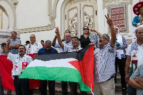 A Stand In Solidarity For Palestine In Tunisia