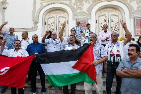 A Stand In Solidarity For Palestine In Tunisia