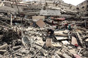 Aftermath Of Israeli Air Strikes In Gaza