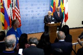 Palestinian Respobnse To The Israeli Counter Attack Press Conference At The United Nations