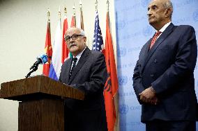 Palestinian Respobnse To The Israeli Counter Attack Press Conference At The United Nations