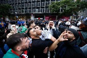 Palestinian Rally In Response To Hamas Attack In New York City