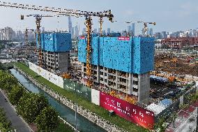 A Building Under Construction by Vanke in Nanjing