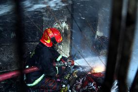 Fire Breaks Out At A Kakrail Building - Dhaka